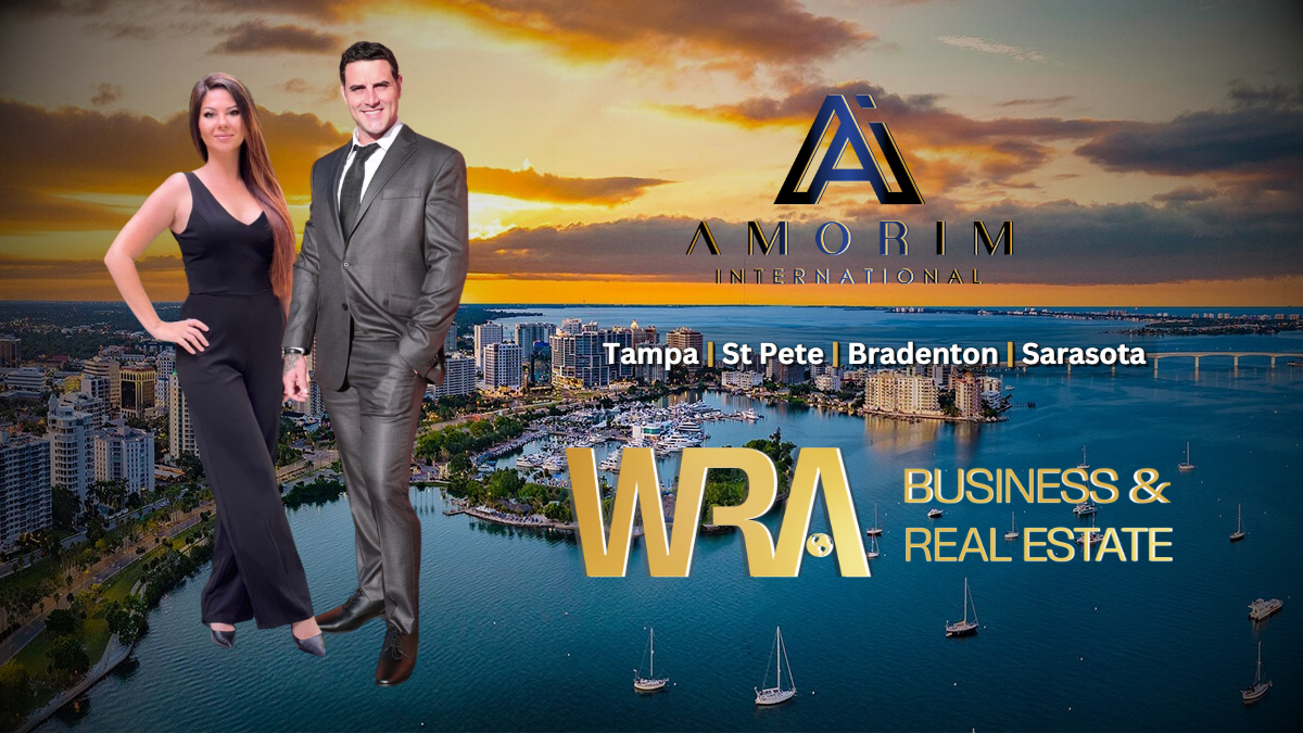 Website Banner for Candance and Mickel Amorim of Amorim International Real Estate Agents at WRA Business and Real Estate located in St Petersburg, Florida. Amorim International Real Estate Agents serve Buyers and Sellers in the entire Tampa Bay Gulf Coast area, including: Sarasota, Manatee, Pinellas, Hillsborough and Pasco Counties, Florida.